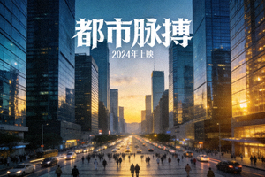 城市风光电影海报，展现现代都市生活