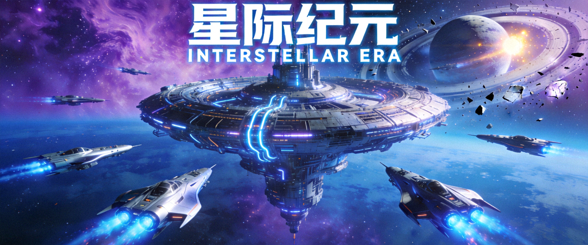 科幻电影封面，展示未来科技与宇宙场景