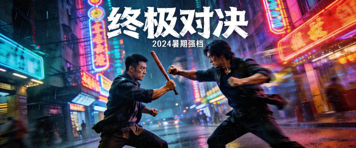 热门动作电影封面，展现激烈打斗场景